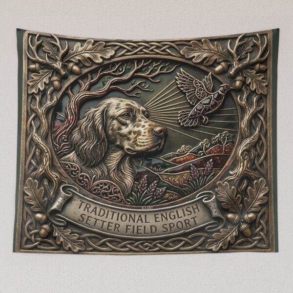 Item preview, English Setter Vintage Bronze Emblem Sporting Art designed and sold by TammyHunterArt.
