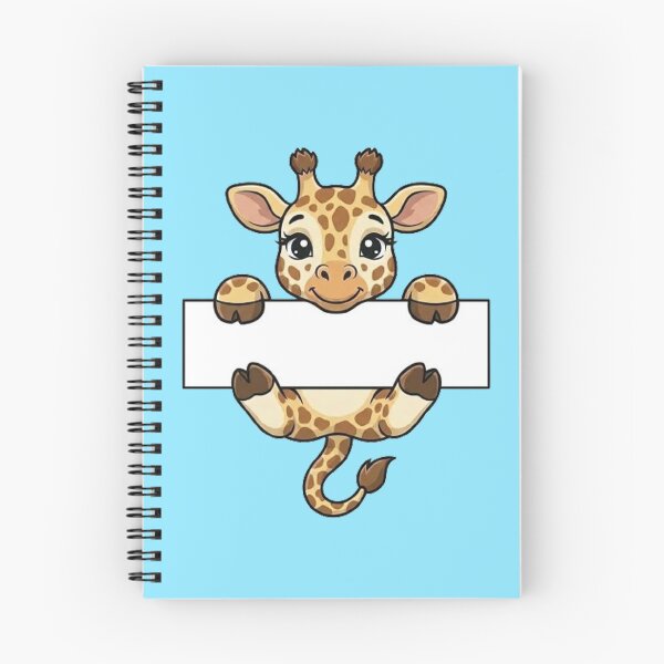 Item preview, Cute Giraffe Holding Blank Sign Cartoon designed and sold by PetalsPaws.
