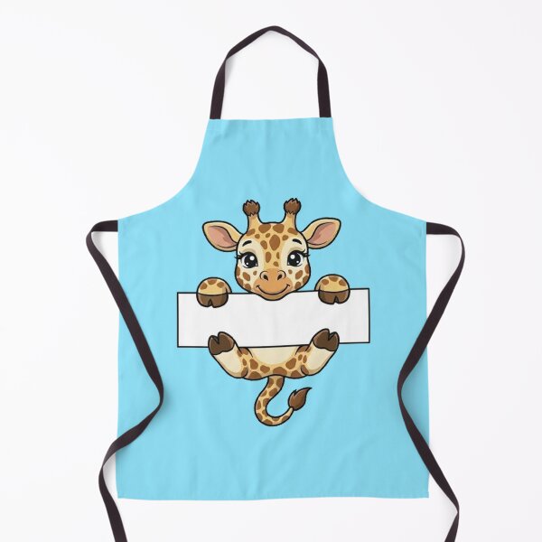 Item preview, Cute Giraffe Holding Blank Sign Cartoon designed and sold by PetalsPaws.