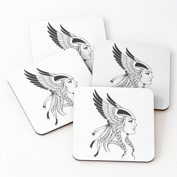 Item preview, Beautiful Valkyrie Warrior Shieldmaiden Winged Helmet Portrait designed and sold by Rostislav Bouda.
