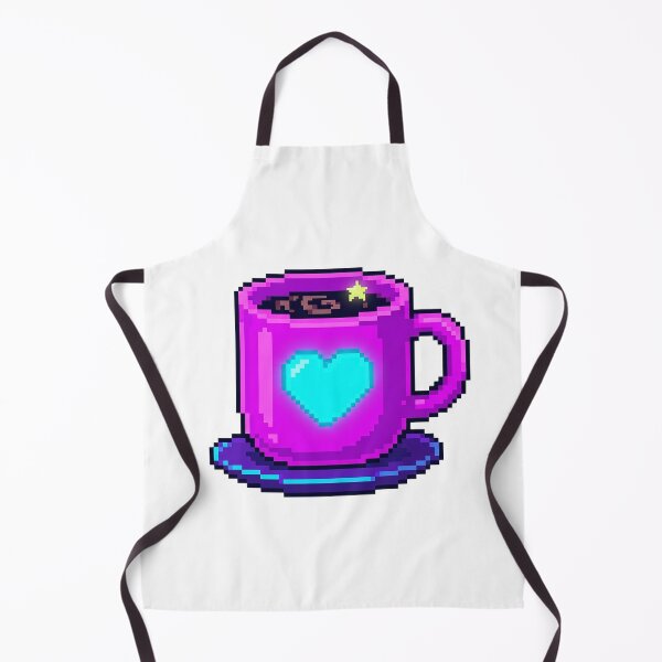 Item preview, Pixel Art Coffee Mug - Cute Neon Heart & Star designed and sold by The Red Lime.