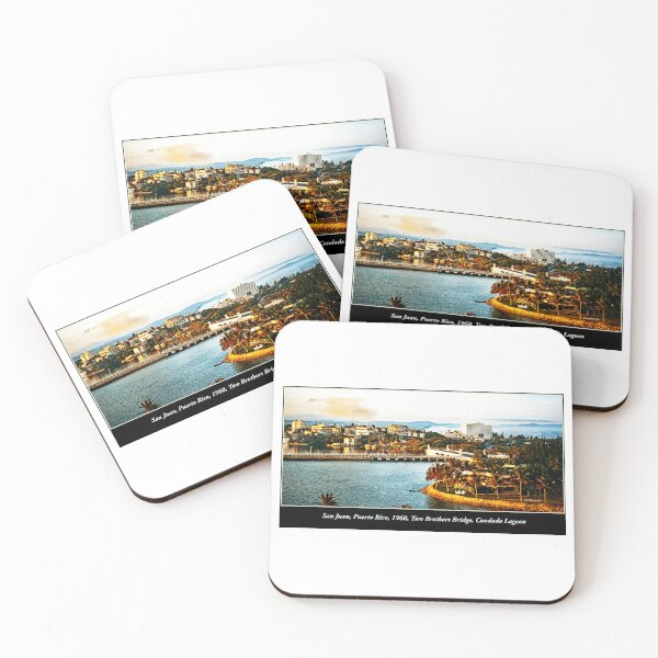 Item preview, San Juan, Puerto Rico, 1960, Two Brothers Bridge, Condado Lagoon designed and sold by AMacGPhilly.