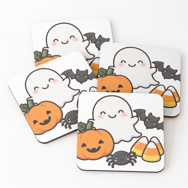 Item preview, Cute Halloween Pattern — Smiling Ghosts Pumpkins Bats Spooky Design designed and sold by BoldcreationsM.