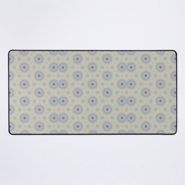 Item preview, Soft Sky Blue Periwinkle Sand Amber Hexagonal Tile Pattern Mandala - Duvet Cover designed and sold by ArithraStudio.