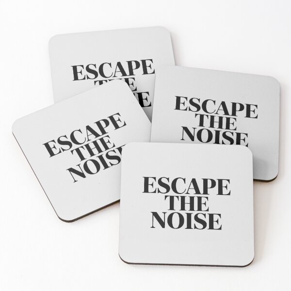 Item preview, Escape The Noise – Minimalist Mindfulness Quote designed and sold by Jollys-ArtShop.