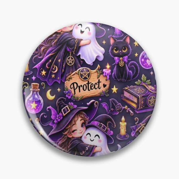 Item preview, Cute witch ghost pattern  designed and sold by urbanshop7.