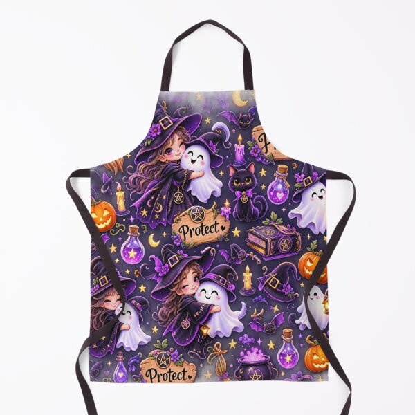 Item preview, Cute witch ghost pattern designed and sold by urbanshop7.