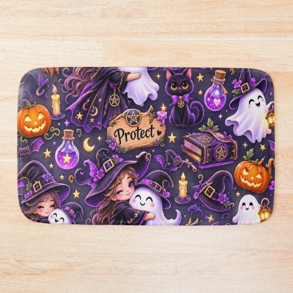 Item preview, Cute witch ghost pattern  designed and sold by urbanshop7.