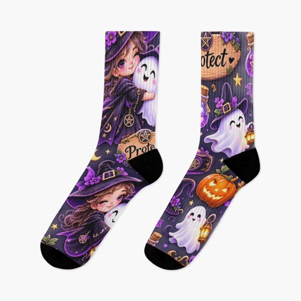 Item preview, Cute witch ghost pattern  designed and sold by urbanshop7.