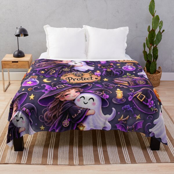 Item preview, Cute witch ghost pattern designed and sold by urbanshop7.