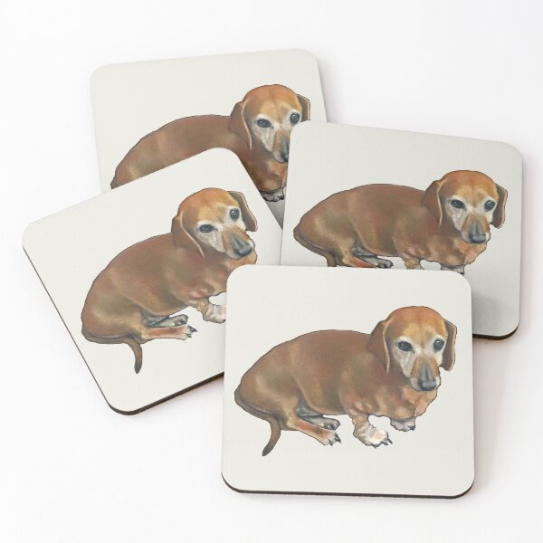 Item preview, Cute Little Dachshund Pup, Pastel Art, Animal designed and sold by JoyfulWhimsy.