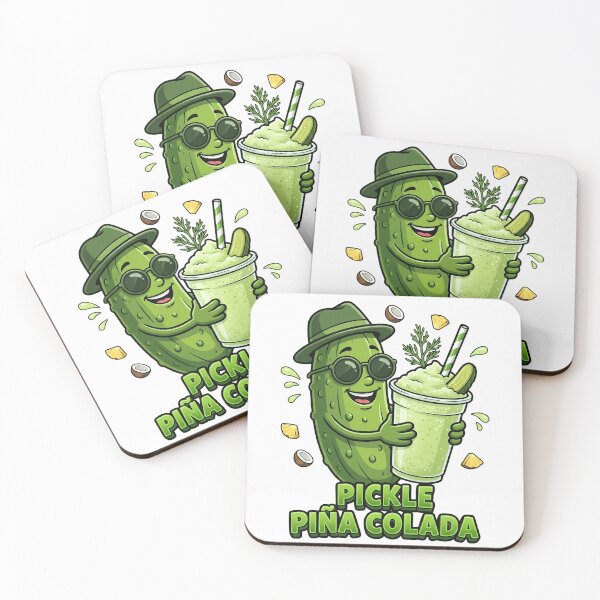 Artikelvorschau, Lustiger Pickle Piña Colada Cartoon entworfen und verkauft von Basma Designs | Retro, Kawaii Shirts & Stickers.