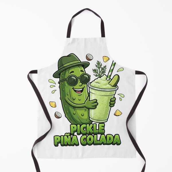 Item preview, Funny Pickle Piña Colada Cartoon designed and sold by Basma Designs | Retro, Kawaii Shirts & Stickers.