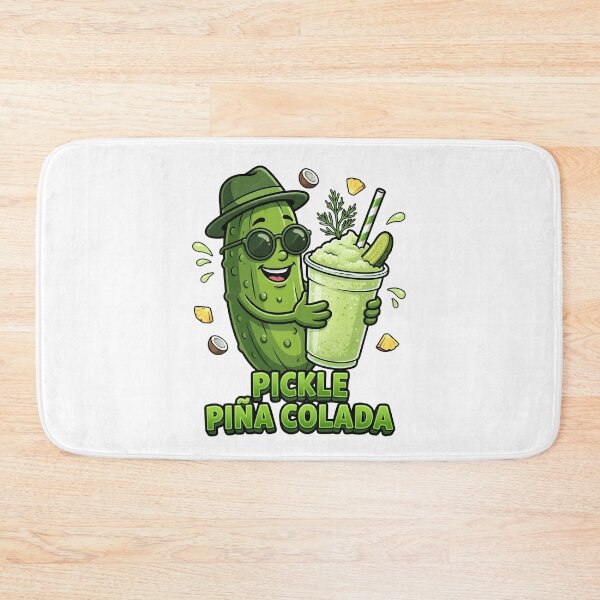 Item preview, Funny Pickle Piña Colada Cartoon designed and sold by Basma Designs | Retro, Kawaii Shirts & Stickers.
