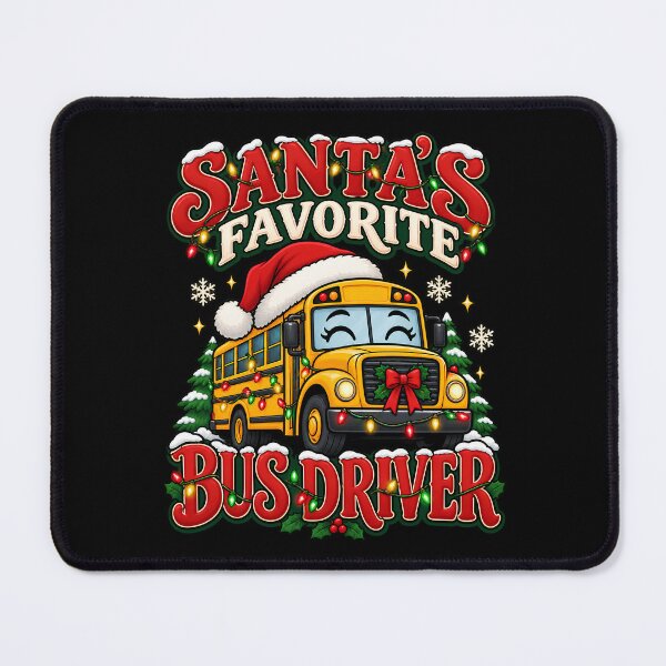 Item preview, Santa's Favorite Bus Driver Christmas  School Bus designed and sold by Pixiorra.