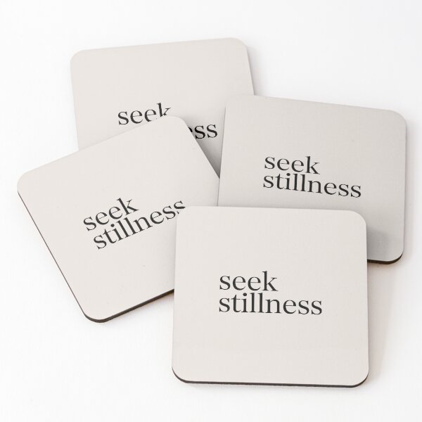 Item preview, Seek Stillness – Minimalist Mindfulness Quote designed and sold by Jollys-ArtShop.