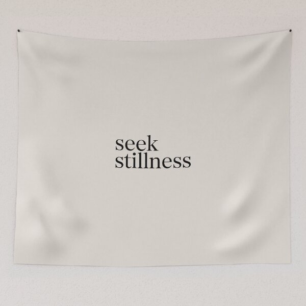 Item preview, Seek Stillness – Minimalist Mindfulness Quote designed and sold by Jollys-ArtShop.