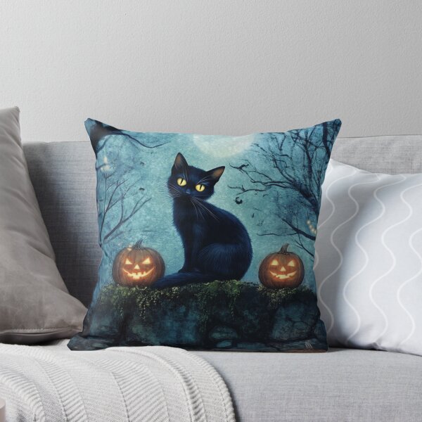 Item preview, Black Cat Under the Blue Moon designed and sold by WhimsyWink.