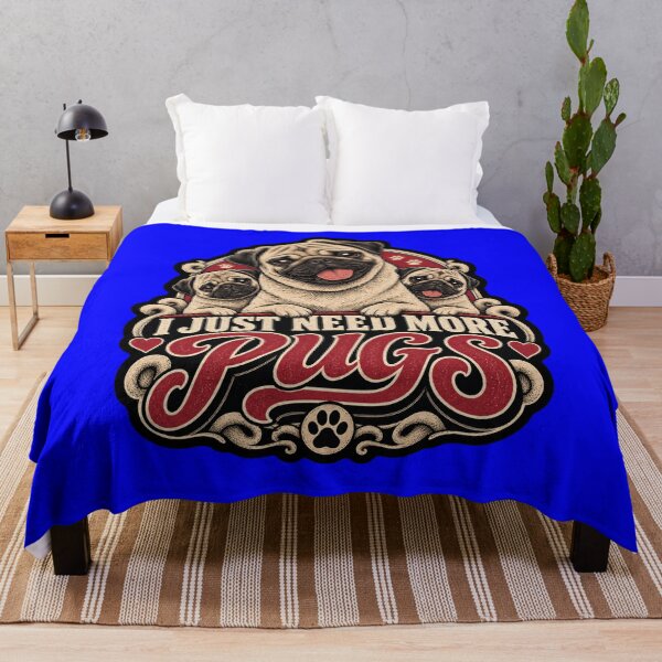 Item preview, I Just Need More Pugs Owner Fancier Life Quote Art Design designed and sold by fantasticdesign.