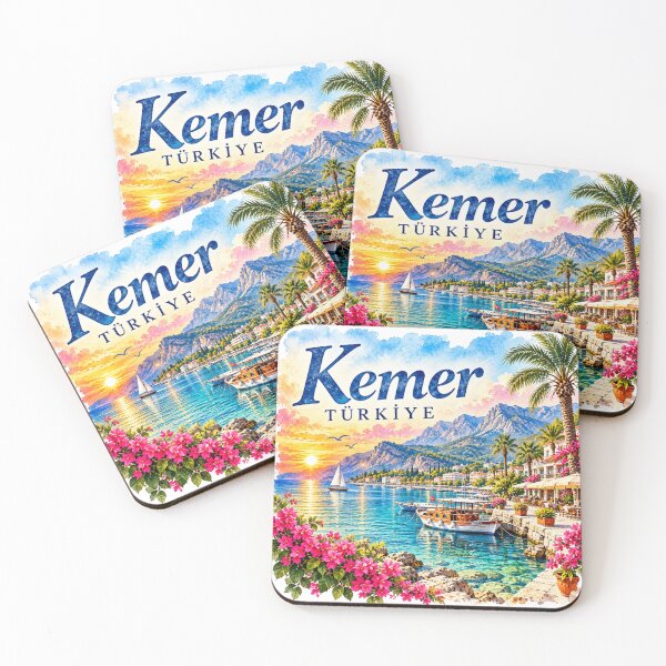 Item preview, Kemer Türkiye Mediterranean Paradise Watercolor Travel Art designed and sold by GusiaTreasures.