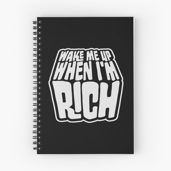 Item preview, Wake me up when I'm rich Funny Quote Logo Text designed and sold by shirt-o-mat.