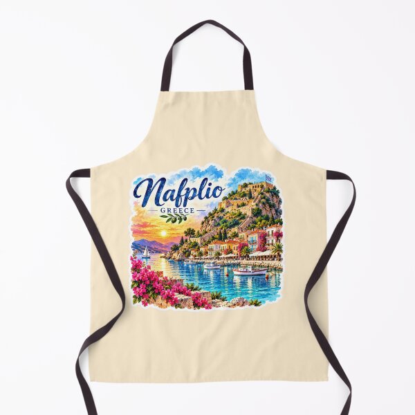 Item preview, Nafplio Greece Watercolor Mediterranean Travel Souvenir designed and sold by GusiaTreasures.