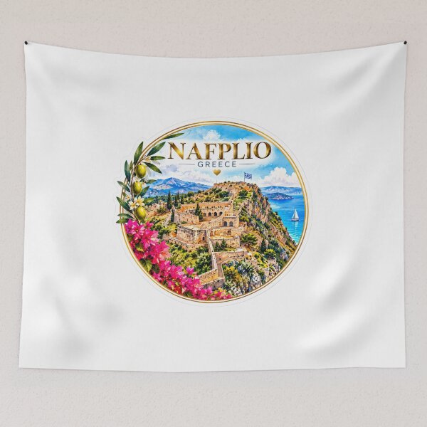 Item preview, Nafplio Greece Mediterranean Travel Vintage Style designed and sold by GusiaTreasures.
