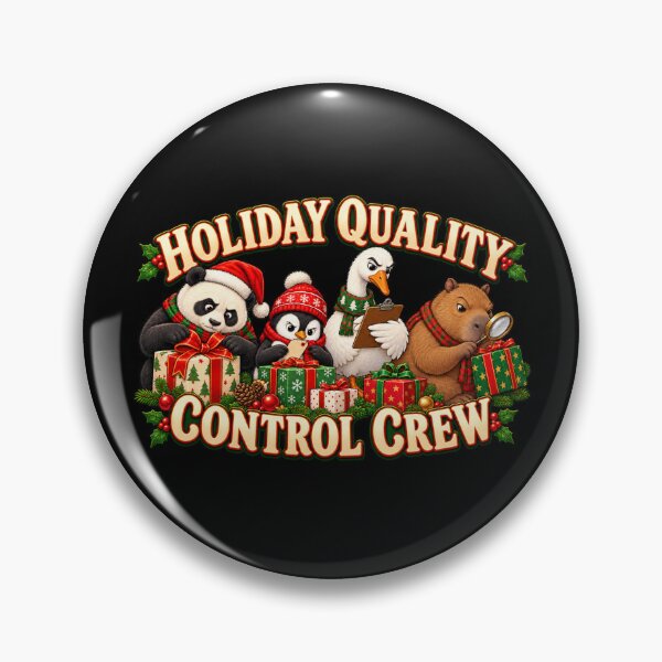 Item preview, Holiday animal quality control crew designed and sold by Side Quest Co..