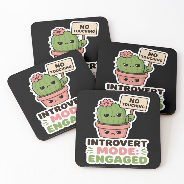 Item preview, Introvert Mode Engaged Funny Grumpy Cactus No Touching designed and sold by PozivoPlus.