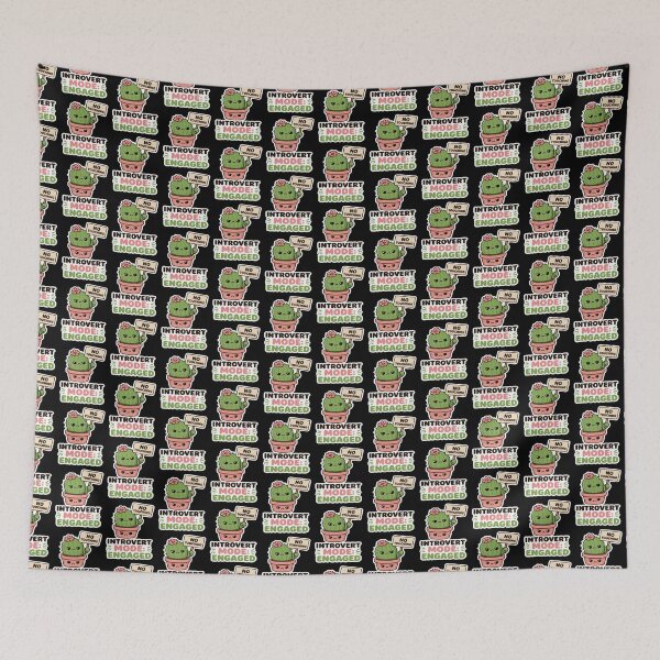 Item preview, Introvert Mode Engaged Funny Grumpy Cactus No Touching designed and sold by PozivoPlus.