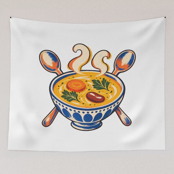 Item preview, Autumn Soup Club Table Art designed and sold by Philippa Shop.
