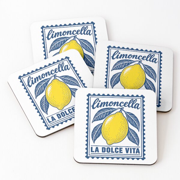Item preview, Limoncella La Dolce Vita Italian Lemon Postage Stamp designed and sold by Lolik Designs.