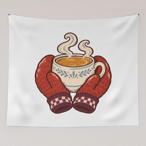 Item preview, Hygge Winter Tea And Mittens designed and sold by Philippa Shop.