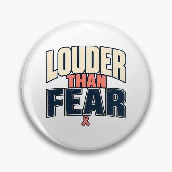 Item preview, Louder Than Fear Cancer Support Typography designed and sold by Aseel Studio.