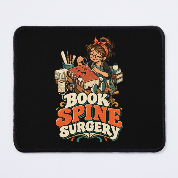 Item preview, Funny Bookbinding Book Spine Surgery Humor designed and sold by MOTIFOLK.