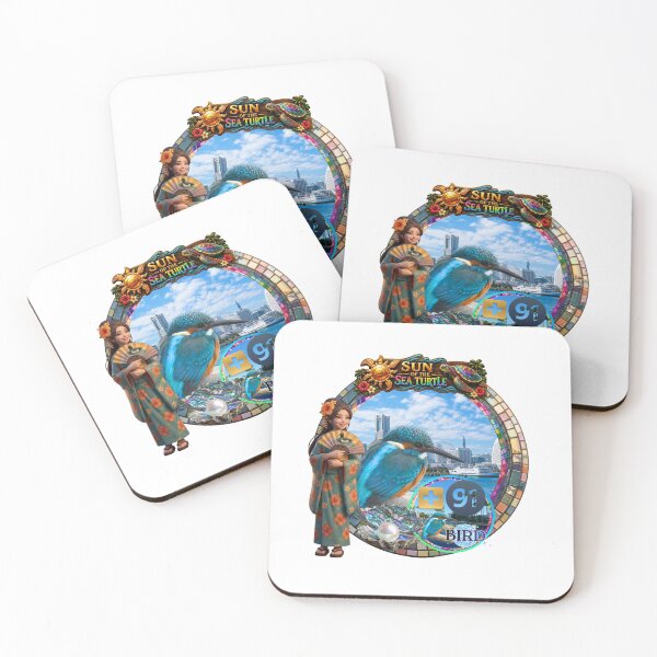 Item preview, Sun of the Sea Turtle with Kimono Island Hime & Ace Kingfisher Johnny! designed and sold by Plus91BIRD.