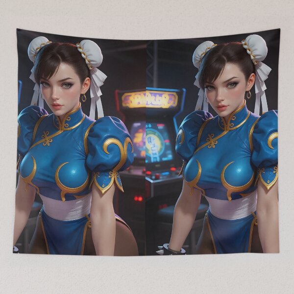Item preview, Chun-Li Arcade — Street Fighter 3D Fan Art Digital Illustration designed and sold by Planet Utoppia.