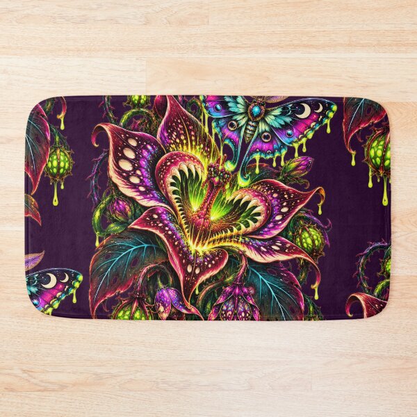 Item preview, Midnight Bloom – Gothic Carnivorous Flower and Psychedelic Luna Moth designed and sold by 3ichael 7ambert.
