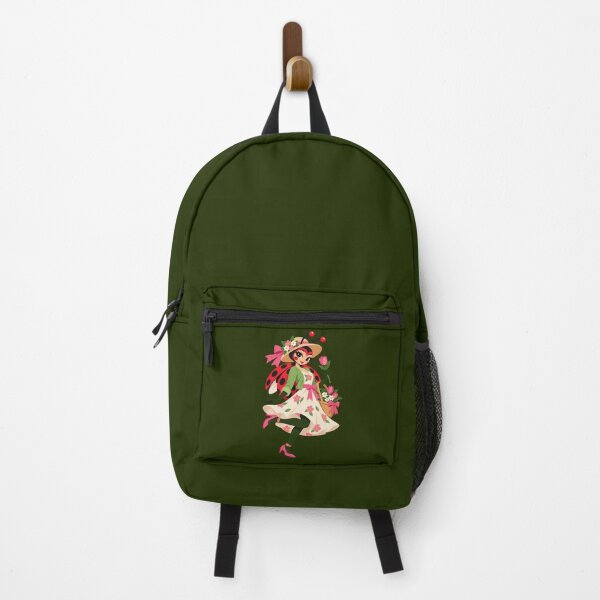 Item preview, Ladybug Woman in Spring Fashion with Floral Hat and Tulips designed and sold by karamram.