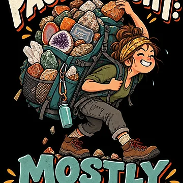 Aperçu de l'œuvre Funny Rockhounding Rock Collector Pack Weight Humor de MOTIFOLK