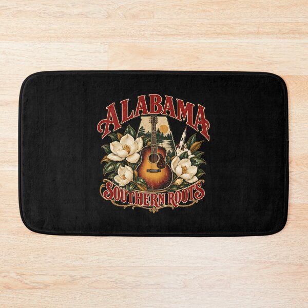 Item preview, Alabama Southern Roots guitar, magnolias, and rocket designed and sold by Side Quest Co..