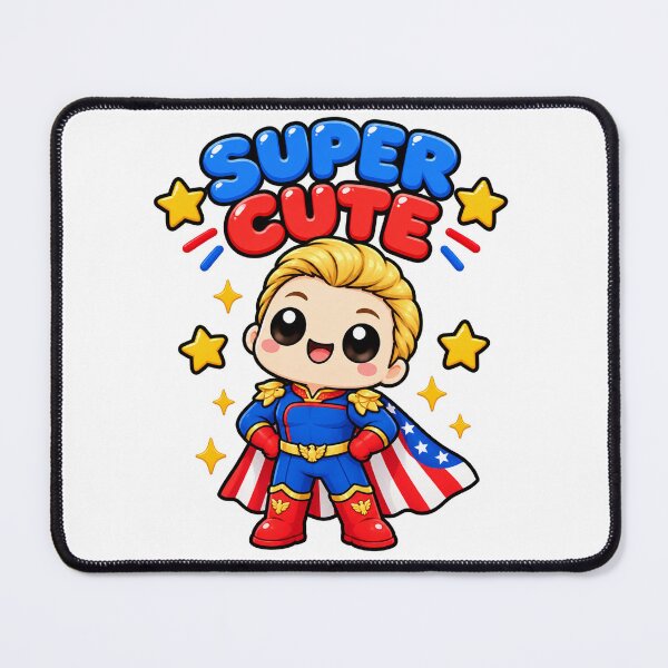 Item preview, Super Cute Chibi Superhero – Kawaii Patriotic Hero Art designed and sold by My-Cute-Designs.