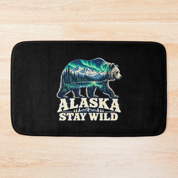 Item preview, Alaska Bear Northern Lights designed and sold by Side Quest Co..