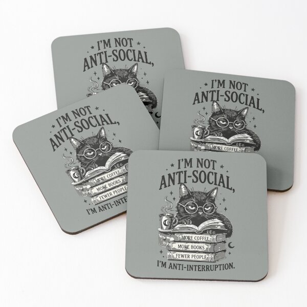 Item preview, Funny Cat Introvert Humor – Anti-Interruption Quote designed and sold by Gadget80.