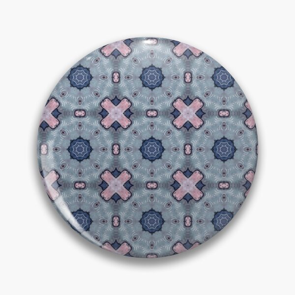 Item preview, Slate Blue Navy Blush Pink Octagonal Tile Pattern Mandala - Duvet Cover designed and sold by ArithraStudio.
