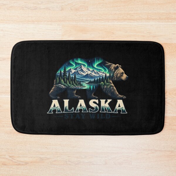 Item preview, Alaska Bear Under Northern Lights designed and sold by Side Quest Co..