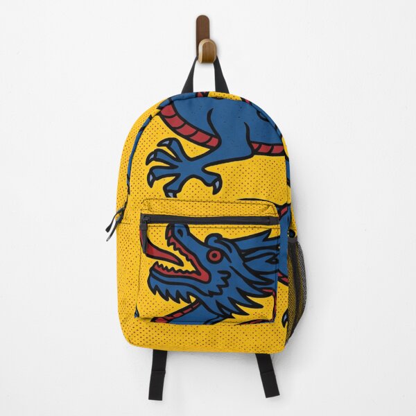 Item preview, Blue Chinese Dragon on Mustard Halftone designed and sold by Fani*.