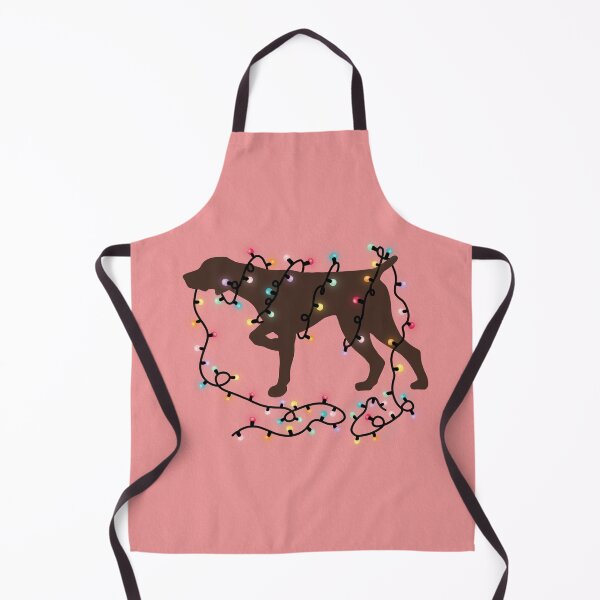Item preview, German shorthaired pointer with Christmas lights pink designed and sold by Ana Gorozpe.