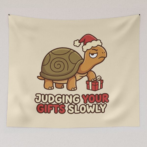 Item preview, Judgy Tortoise Judging Your Christmas Gifts designed and sold by Rariks.