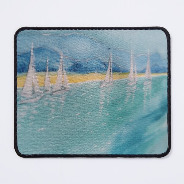 Item preview, ´Serene Seas With Sailboats´ beautiful coastal painting... designed and sold by Melissa Sadie Wright.